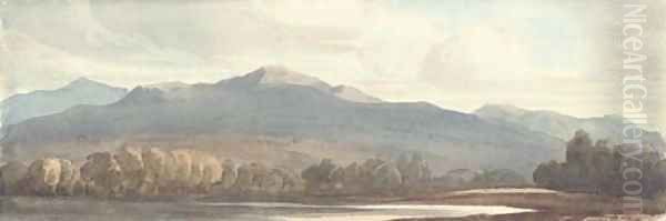 Cader Idris from near Dolgellau, North Wales Oil Painting by John Varley