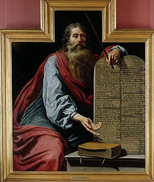 Moses with the Tablets of the Law Oil Painting by Claude Vignon