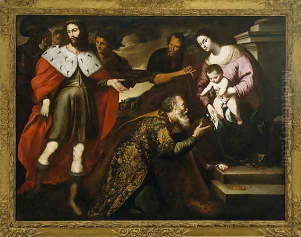 Adoration of the Magi, 1650s Oil Painting by Andrea Vaccaro