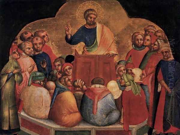 Apostle Peter Preaching c. 1370 Oil Painting by Lorenzo Veneziano