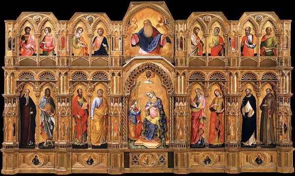 Lion Polyptych 1357 Oil Painting by Lorenzo Veneziano