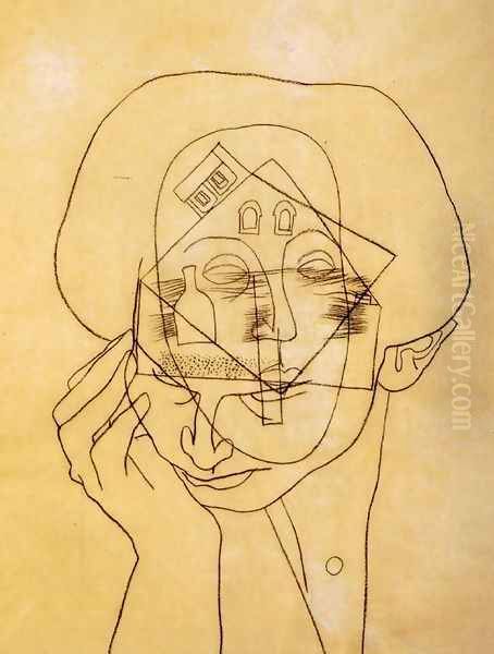 Head with House 1937 by Lajos Vajda