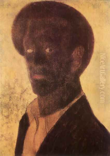 Self-portrait in Black c. 1935 Oil Painting by Lajos Vajda