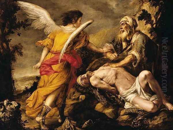 The Sacrifice of Isaac 1657-59 Oil Painting by Juan De Valdes Leal