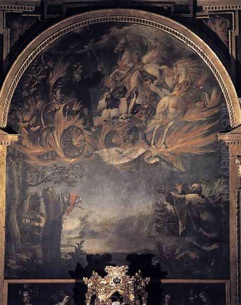 Ascension of Elijah c. 1658 Oil Painting by Juan De Valdes Leal