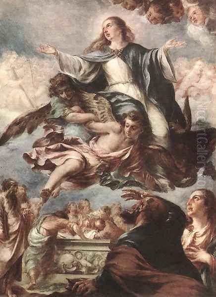 Assumption of the Virgin 1659 Oil Painting by Juan De Valdes Leal