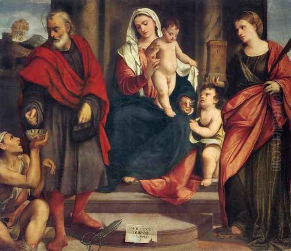 Madonna of the Tailors Oil Painting by Bonifacio Veronese (Pitati)