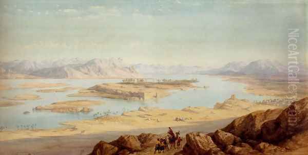 Above Aswan Oil Painting by Charles Vacher