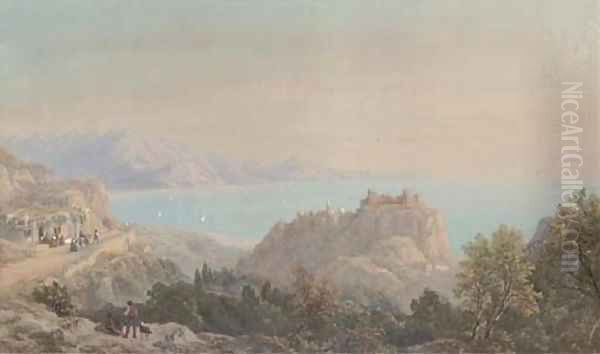 On the Italian coast Oil Painting by Charles Vacher