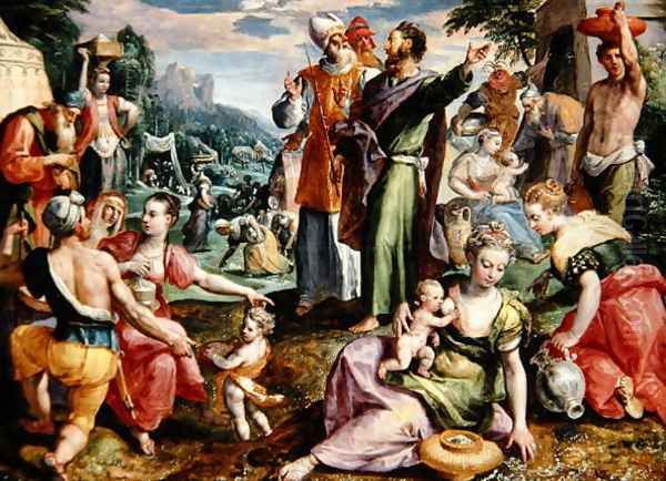 The Gathering of Manna, 1602 Oil Painting by Maarten de Vos