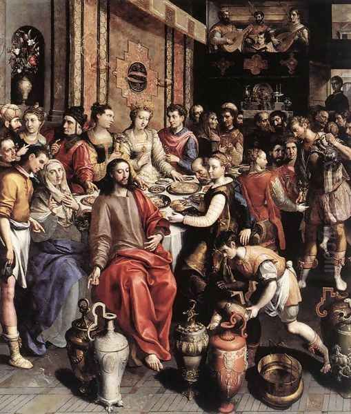 The Marriage at Cana 1596-97 Oil Painting by Maarten de Vos