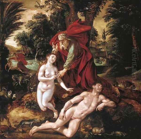 The Creation of Eve Oil Painting by Maarten de Vos