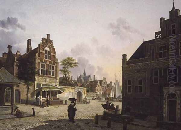 View of a Town Oil Painting by Isidore Verheyden