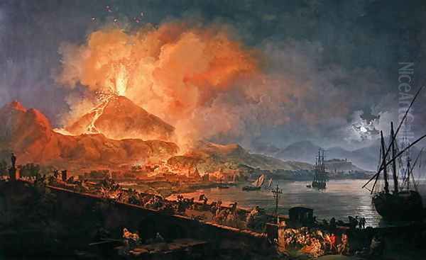 Eruption of Vesuvius in 1771 Oil Painting by Pierre-Jacques Volaire