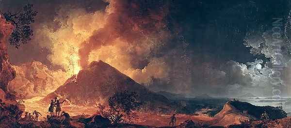 The Eruption of Mount Vesuvius in 1771 Oil Painting by Pierre-Jacques Volaire