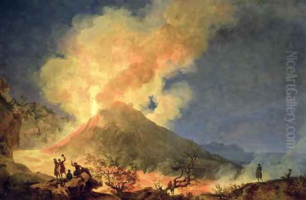 Vesuvius Erupting Oil Painting by Pierre-Jacques Volaire