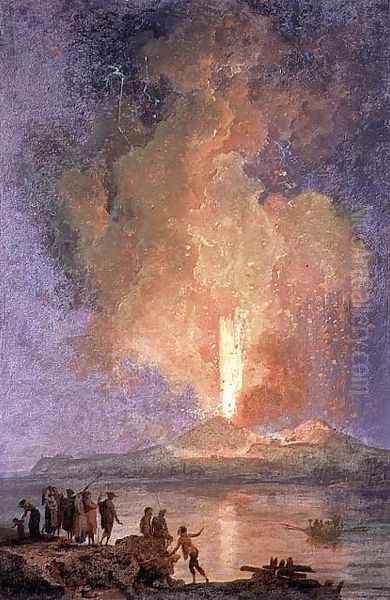 The Eruption of Vesuvius 2 Oil Painting by Pierre-Jacques Volaire