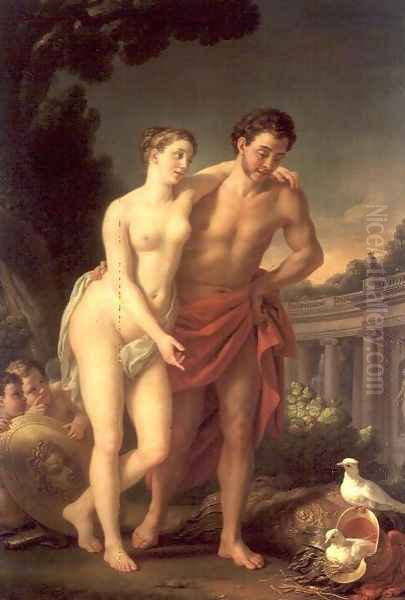 Mars and Venus, 1767-8 Oil Painting by Joseph-Marie Vien