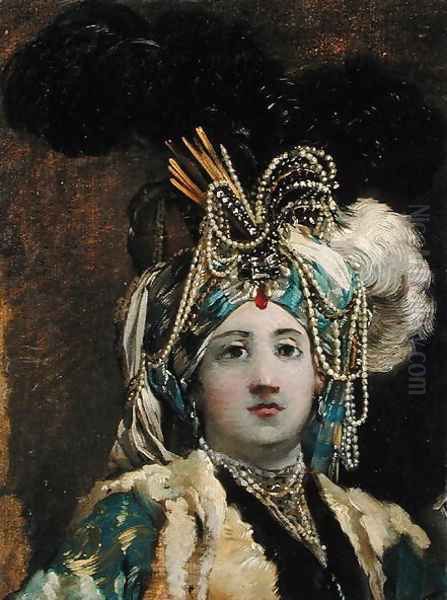 A Sultana, 1748 Oil Painting by Joseph-Marie Vien