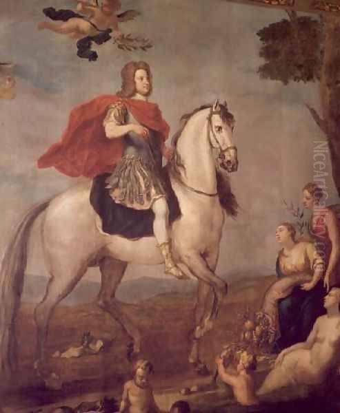 George I on horseback Oil Painting by John Vanderbank