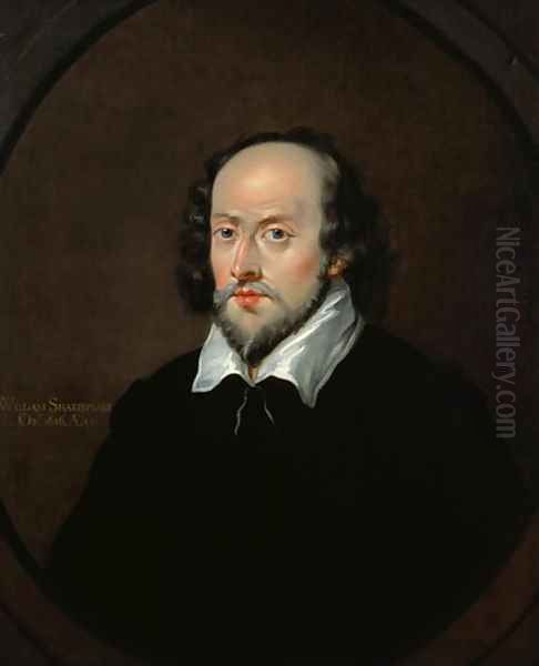 Portrait of William Shakespeare (1564-1616) Oil Painting by John Vanderbank