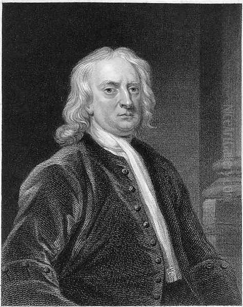 Portrait of Sir Isaac Newton (1642-1727), engraved by Edward Scriven (1775-1841) Oil Painting by John Vanderbank