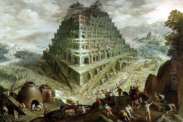 The Building of the Tower of Babel Oil Painting by Marten Van Valckenborch I