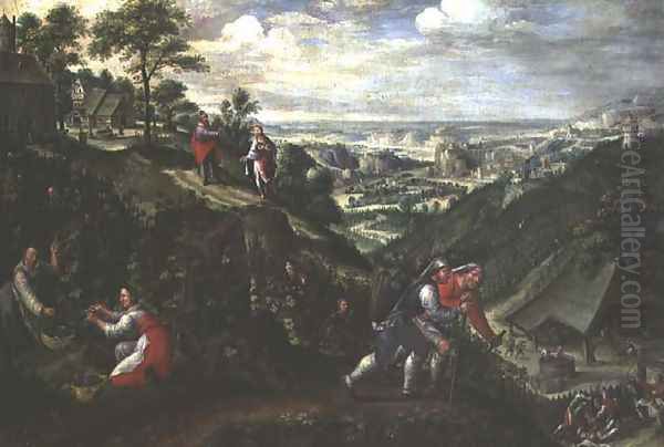 Parable of the Labourers in the Vineyard, c.1580-90 Oil Painting by Marten Van Valckenborch I