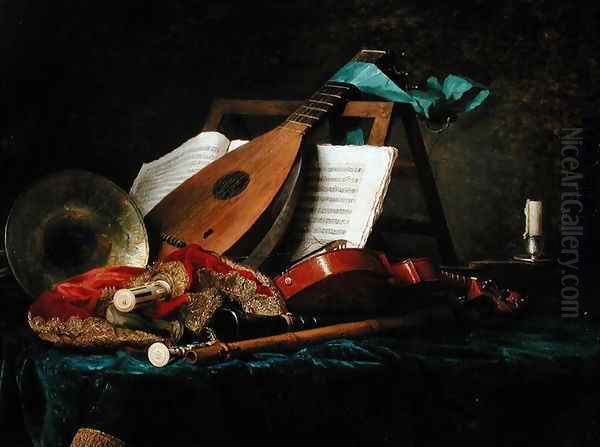 The Attributes of Music, 1770 Oil Painting by Anne Vallayer-Coster