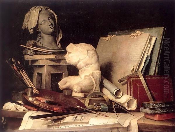 The Attributes of the Arts, 1769 Oil Painting by Anne Vallayer-Coster