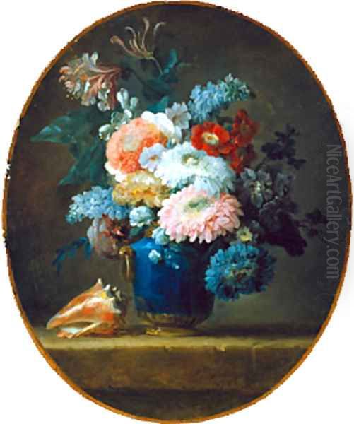 Vase of Flowers 1780 Oil Painting by Anne Vallayer-Coster