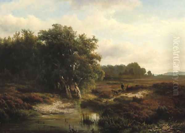 Walking on the heath Oil Painting by Hendrik-Dirk Kruseman van Elten