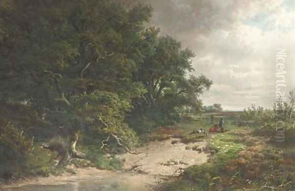 The Well in the Heath Oil Painting by Hendrik-Dirk Kruseman van Elten