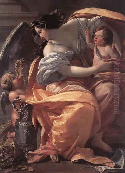 Allegory of Wealth 1630-35 Oil Painting by Simon Vouet