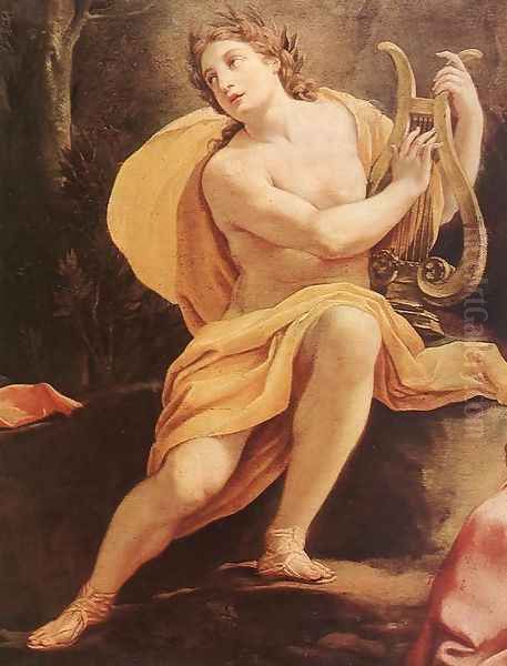 Parnassus or Apollo and the Muses (detail-1) c. 1640 Oil Painting by Simon Vouet