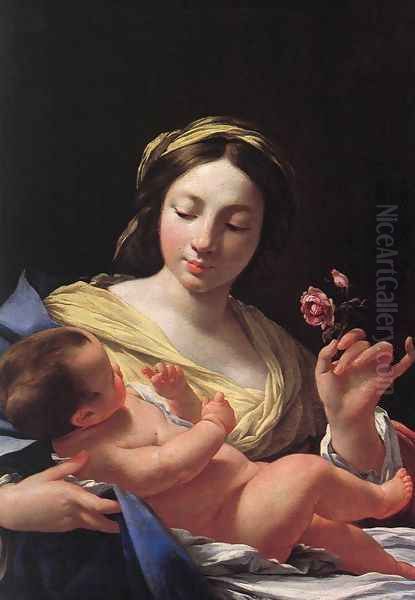 Virgin and Child Oil Painting by Simon Vouet