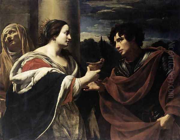 Sophonisba Receiving the Poisoned Chalice c. 1623 Oil Painting by Simon Vouet