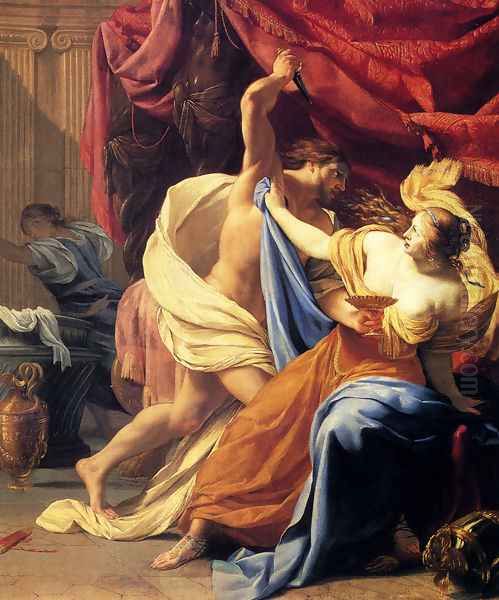 Lucretia And Tarquin Oil Painting by Simon Vouet