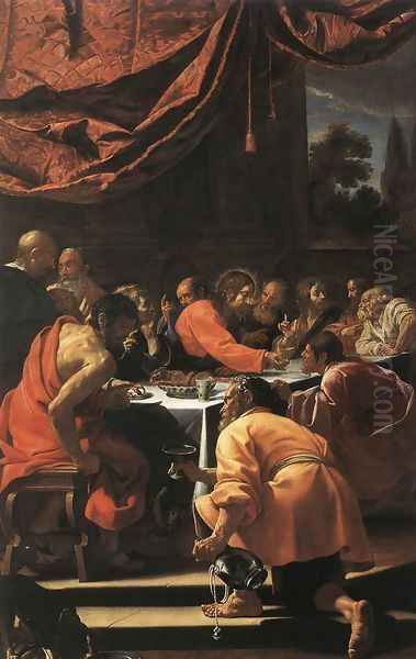 The Last Supper 1615-20 Oil Painting by Simon Vouet