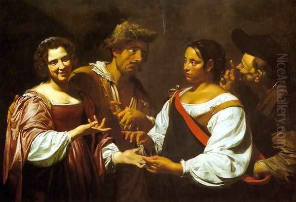 The Fortune Teller Oil Painting by Simon Vouet