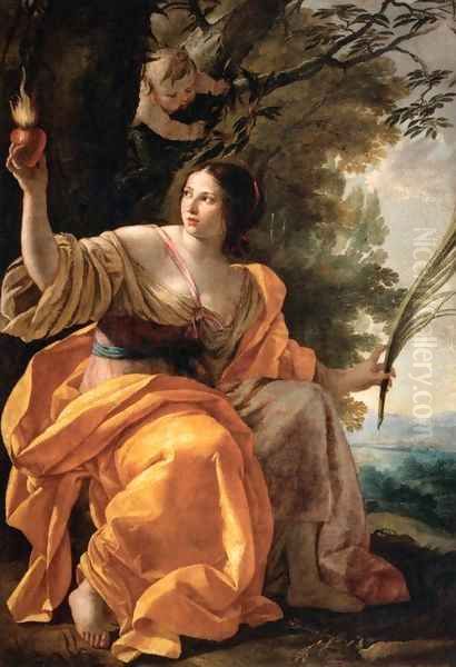 Heavenly Charity Oil Painting by Simon Vouet