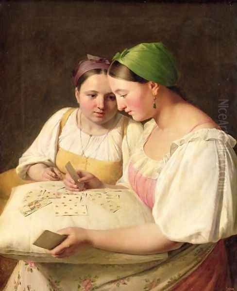 Fortune Telling, 1842 Oil Painting by Aleksei Gavrilovich Venetsianov