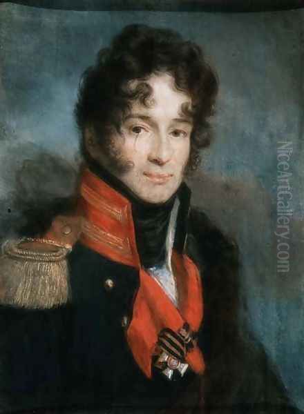 Portrait of Pyotr Alexandrovich Chicherin (1778-1845), 1809-12 Oil Painting by Aleksei Gavrilovich Venetsianov