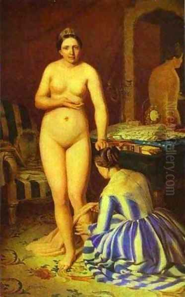 Diana Dressing 1846 Oil Painting by Aleksei Gavrilovich Venetsianov