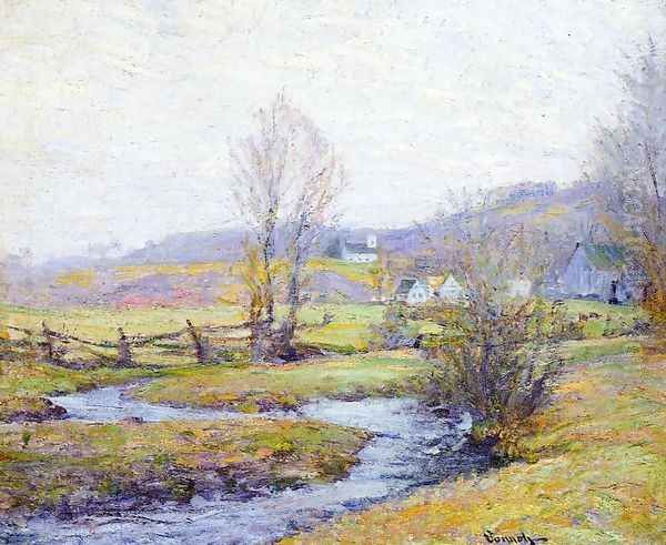 Early Spring, Pleasant Valley, Connecticut Oil Painting by Robert William Vonnoh