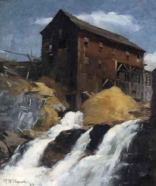 The Mill Oil Painting by Robert William Vonnoh