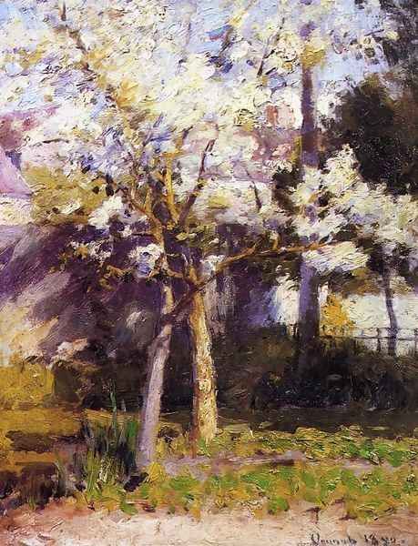 Trees at Gertz Oil Painting by Robert William Vonnoh