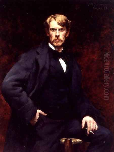 Portrait of John Severinus Conway (1852-1925) 1883 Oil Painting by Robert William Vonnoh