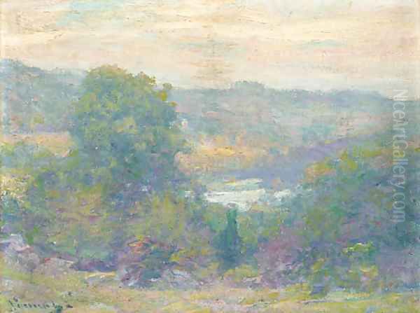 Eventide Oil Painting by Robert William Vonnoh