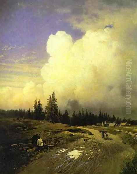 After a Thunderstorm. 1868 Oil Painting by Feodor Alexandrovich Vasilyev